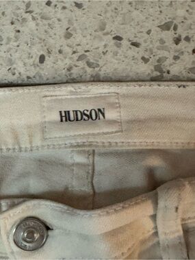 HUDSON White Denim Jeans
